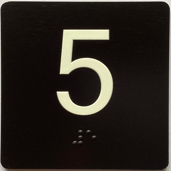 ELEVATOR FLOOR NUMBER THE LEXINGTON AVE LINE (5TH FLOOR) SIGN