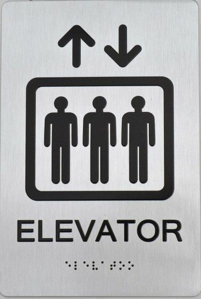Elevator  Braille sign -Tactile Signs The Sensation line  Braille sign