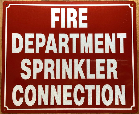 FIRE DEPARTMENT SPRINKLER CONNECTION SIGN