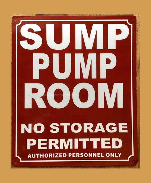 NYC SUMP PUMP ROOM SIGN