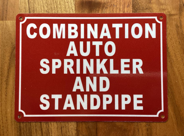 NYC COMBINATION AUTO SPRINKLER AND STANDPIPE SIGN