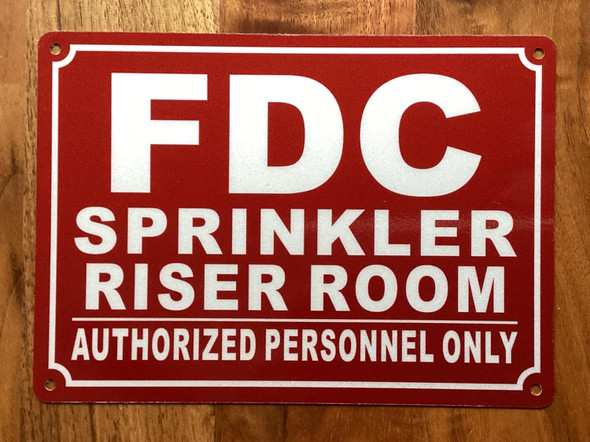 NYC FDC SPRINKLER RISER ROOM SIGN