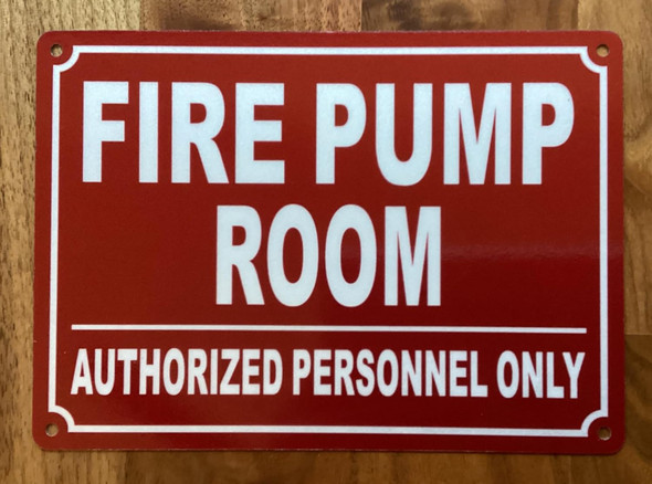 NYC FIRE PUMP ROOM SIGN