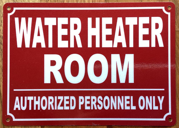 WATER HEATER ROOM SIGN