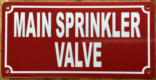 MAIN SPRINKLER VALVE SIGN