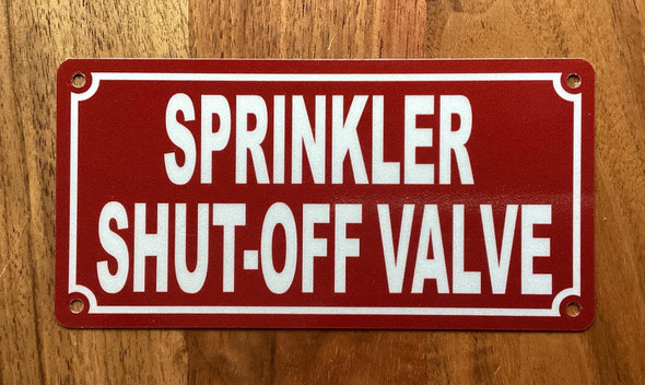 NYC SPRINKLER SHUT OFF VALVE SIGN