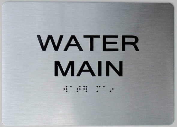Water Main ADA Sign -Tactile Signs The Sensation line Ada sign