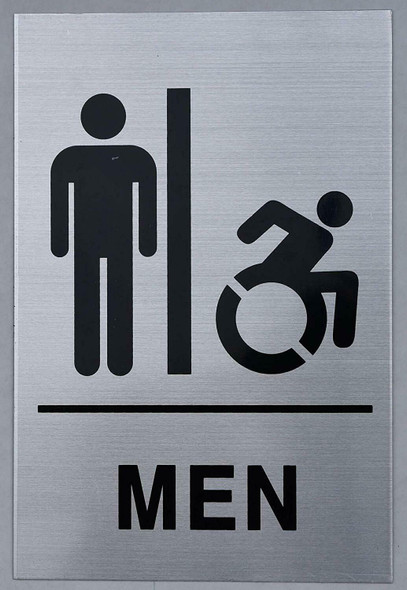 Men Restroom - Sign. Tactile Signs Ada sign