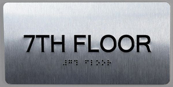 7th Floor Sign -Tactile Signs Tactile Signs  Floor Number Tactile Touch Braille Sign - The Sensation line Ada sign