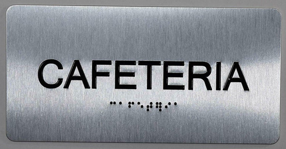Cafeteria Sign ADA -Tactile Touch Braille Sign - The Sensation line -Tactile Signs Ada sign