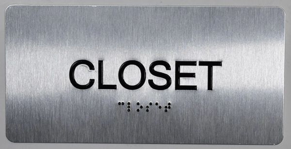 Closet Sign ADA -Tactile Touch Braille Sign - The Sensation line -Tactile Signs Ada sign