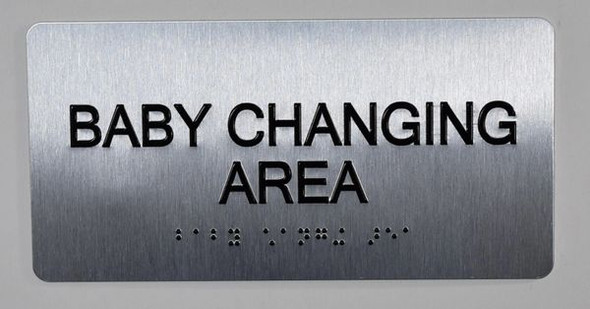 Baby Changing Area Sign ADA -Floor Number Tactile Touch Braille Sign - The Sensation line -Tactile Signs  Ada sign