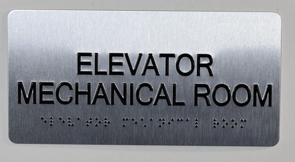 Elevator Mechanical Sign -Tactile Touch Braille Sign - The Sensation line -Tactile Signs  Ada sign