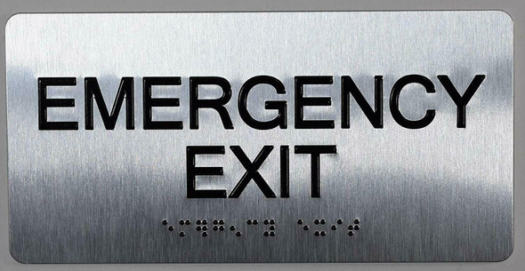 Emergency EXIT Sign -Tactile Touch Braille Sign - The Sensation line -Tactile Signs Ada sign