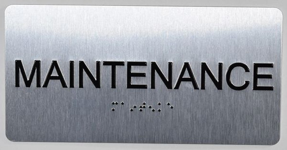 Maintenance Room Sign -Tactile Touch Braille Sign - The Sensation line -Tactile Signs Ada sign