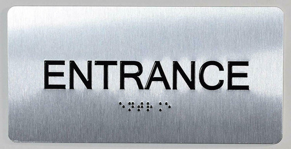 Entrance Sign -Tactile Touch Braille Sign - The Sensation line -Tactile Signs  Ada sign
