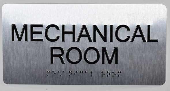 Mechanical Room Sign -Tactile Touch Braille Sign - The Sensation line -Tactile Signs Ada sign