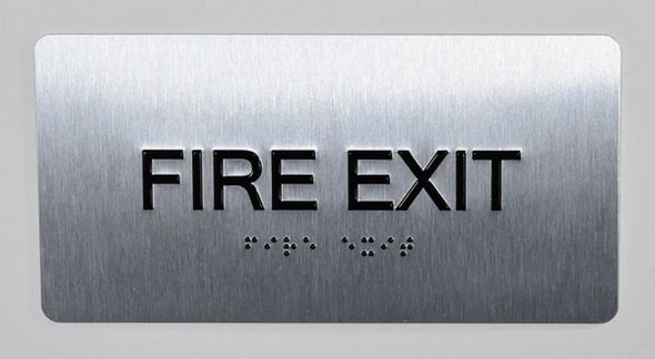 FIRE EXIT Sign -Tactile Touch Braille Sign - The Sensation line -Tactile Signs Ada sign