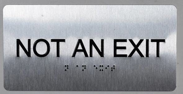 NOT an EXIT Sign -Tactile Touch Braille Sign - The Sensation line -Tactile Signs Ada sign