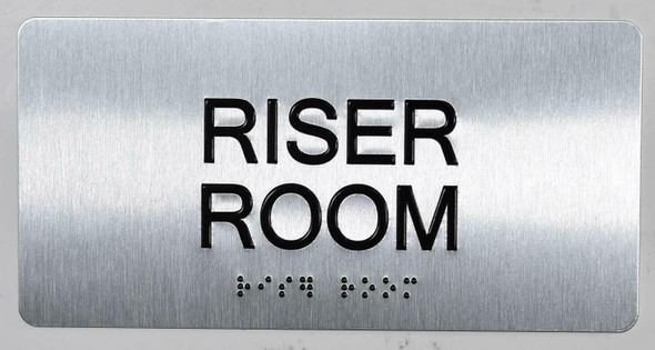 Riser Room Sign -Tactile Touch Braille Sign - The Sensation line -Tactile Signs  Ada sign