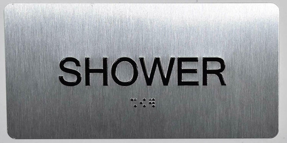 Shower Sign -Tactile Touch Braille Sign - The Sensation line -Tactile Signs  Ada sign