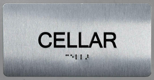 Cellar Floor Number Sign -Tactile Touch Braille Sign - The Sensation line -Tactile Signs  Ada sign