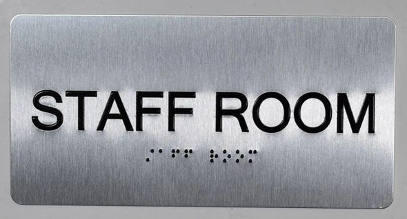 Staff Room Sign -Tactile Touch Braille Sign - The Sensation line -Tactile Signs  Ada sign