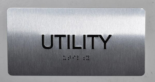 Utility Sign -Tactile Touch Braille Sign - The Sensation line -Tactile Signs  Ada sign