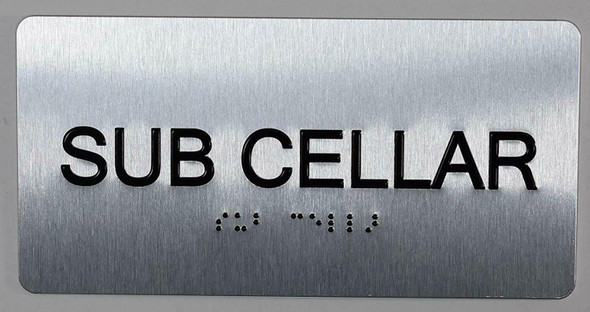 SUB Cellar Floor Number Sign -Tactile Touch Braille Sign - The Sensation line -Tactile Signs  Ada sign