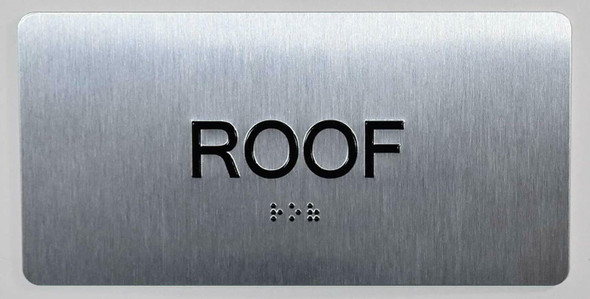 ROOF Floor Number Sign -Tactile Touch Braille Sign - The Sensation line -Tactile Signs  Ada sign