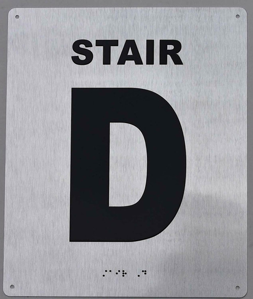 Stair D Sign -Tactile Signs Tactile Signs  Tactile Touch Braille Sign - The Sensation line Ada sign
