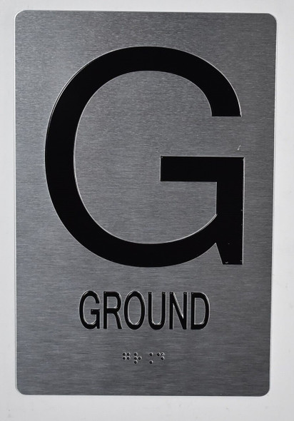 Ground Floor Sign -Tactile Touch   Braille sign- The Sensation line -Tactile Signs  Braille sign