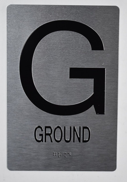 Ground Floor Sign -Tactile Touch Braille Sign- The Sensation line -Tactile Signs Ada sign