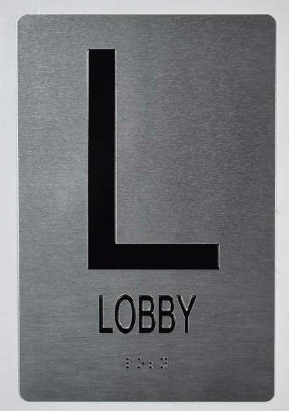 Lobby Floor Sign  - Tactile Touch Braille Sign- The Sensation line -Tactile Signs  Ada sign