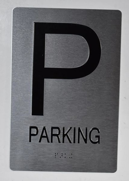 Parking Floor Number Sign  - Tactile Touch Braille Sign- The Sensation line -Tactile Signs  Ada sign