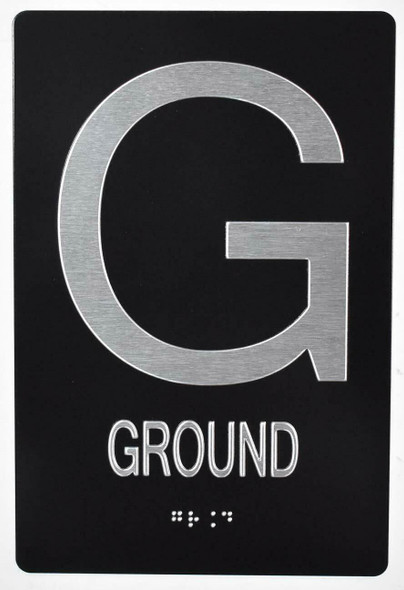 Ground Floor Sign -Tactile Signs  ADA Sign.  -Tactile Signs  The Sensation line Ada sign