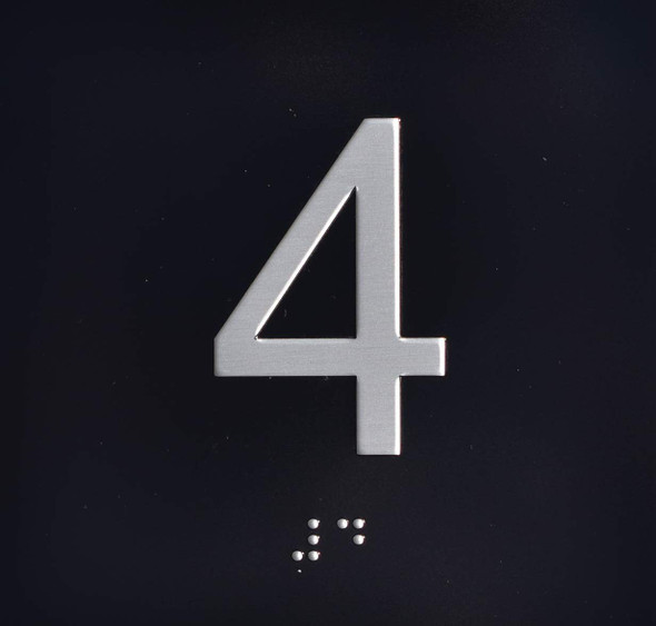 Elevator floor number sign