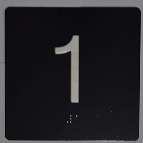 Elevator floor number sign