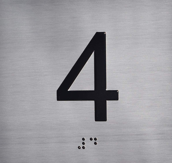 Elevator floor number sign