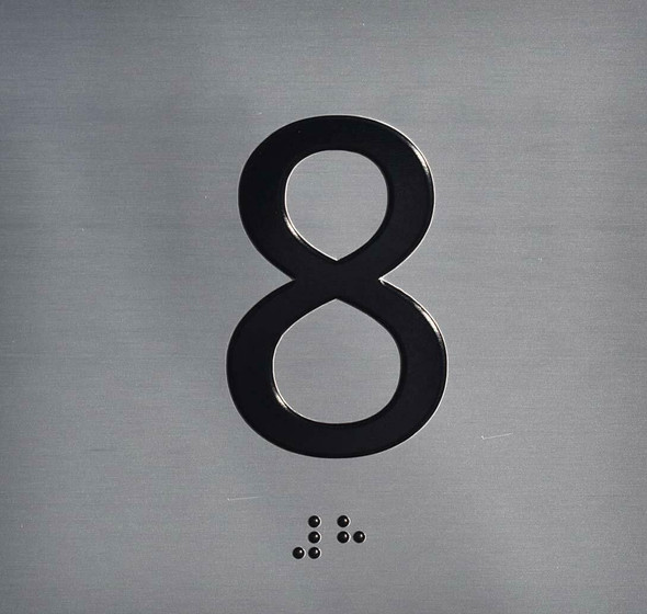 Elevator floor number sign
