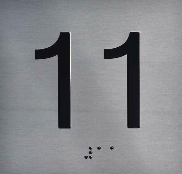 Elevator floor number sign