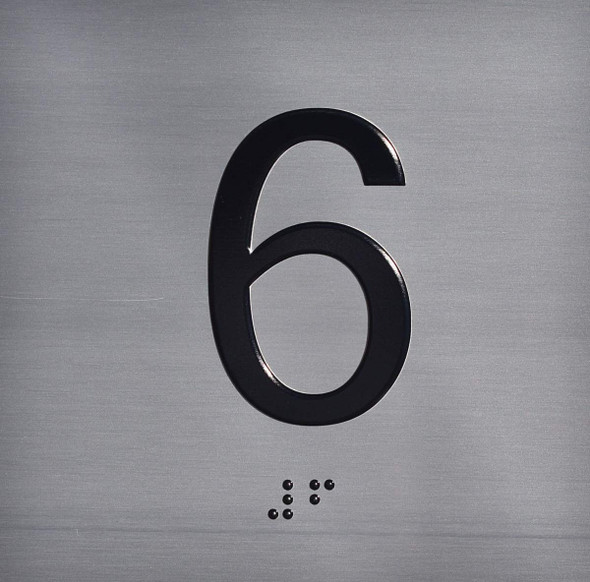 Elevator floor number sign