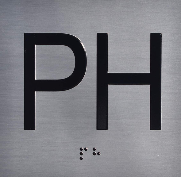 PH Floor Elevator Jamb Plate Sign with Braille and Raised Number-Elevator Floor Number Sign  Elevator sign
