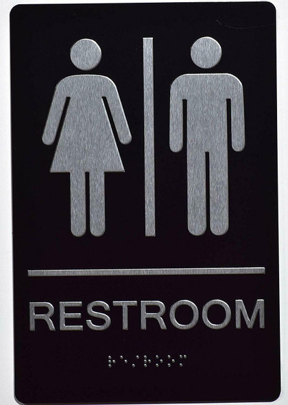 Unisex ACCESSIBLE Restroom Sign -Tactile Signs  The Sensation line Ada sign