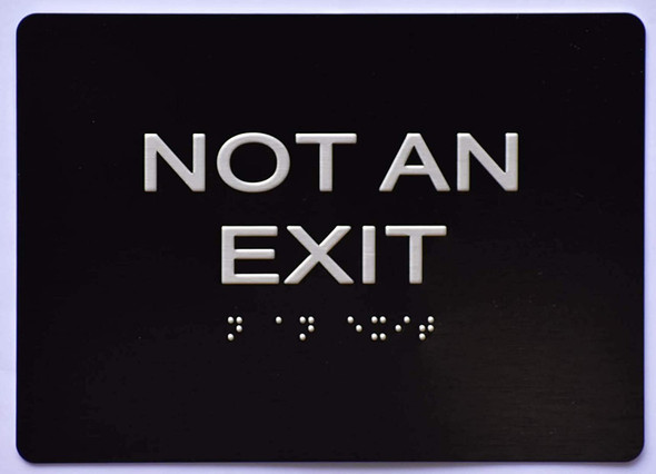 NOT an EXIT Sign   The Sensation line -Tactile Signs  Ada sign