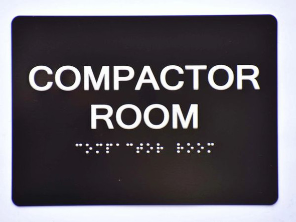 Compactor Room Sign   The Sensation line -Tactile Signs  Ada sign