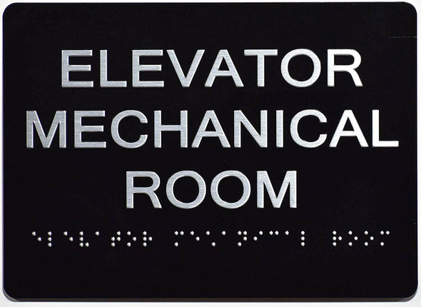 Elevator Mechanical Room Sign   The Sensation line -Tactile Signs  Ada sign