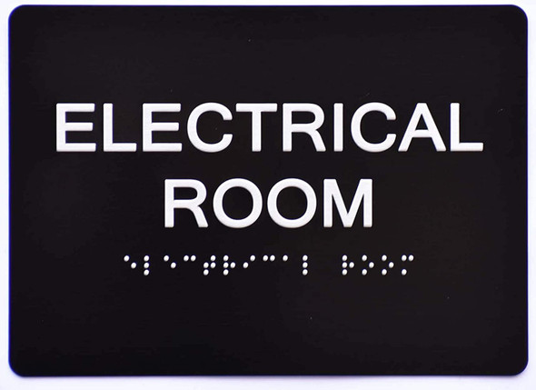 Electrical Room Sign   The Sensation line -Tactile Signs  Ada sign