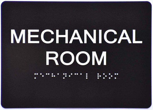 Mechanical Room Sign -Tactile Signs    The Sensation line Ada sign