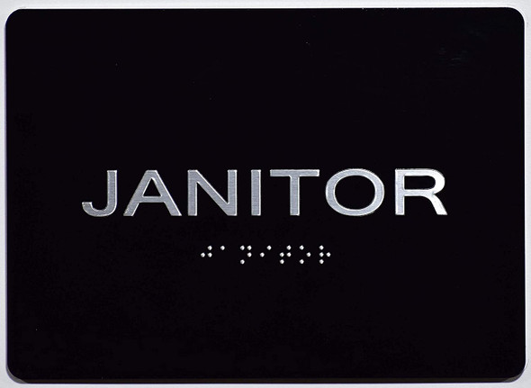 Janitor Sign   The Sensation line -Tactile Signs  Ada sign